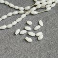 20pcs 3x5~6 baroque rice "White Alabaster"