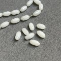 10pcs 4.5x 8~10 baroque rice "White Alabaster"