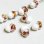 画像1: 15x10 "White/foiled" lampwork beads (1)