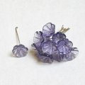 9~10mm glass flower pin "Lavender"