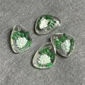 16x13 White Rose inraglio drop pendant