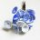 画像2: jaggy flower on wire "Blue/White " (2)
