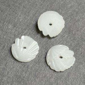 画像1: 20.5mm White Opal flower cabochon
