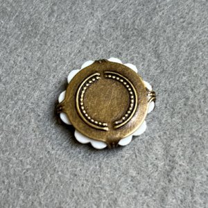 画像3: 21.5mm White flower cabochon