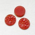 18mm Carnelian floral cabochon