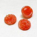 15~15.5mm Orange floral cabochon