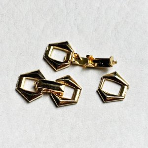 画像1: GP 21x11 fold over clasp/ connector set