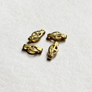 画像1: 2pcs brass cross filigree connector