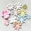 画像2: 24mm White 8-petal enameled flower (2)