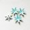 画像2: 18mm Neon Blue 6-petal enameled flower (2)