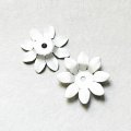 24mm White 8-petal enameled flower