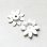 画像1: 24mm White 8-petal enameled flower (1)