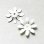 画像1: 27mm White 8-petal enameled flower (1)