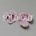 29mm Neon Pink 3-petal enameled flower