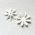 27mm 8-petal "Off-White" enameled flower