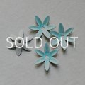 18mm Neon Blue 6-petal enameled flower