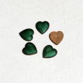 2pcs 8x8.5 Green enameled heart leaf