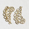 40x24 feather filigree charm