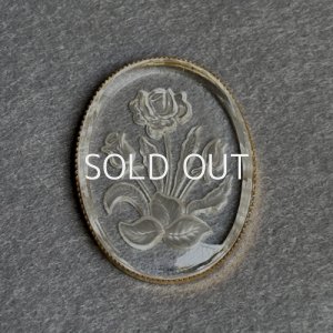 画像2: 40x30 OV Clear Rose intaglio