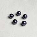 2pcs SW 6mm "Dark Purple" half drilled pearl