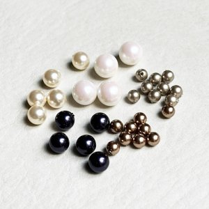 画像2: 4pcs SW 4mm "Platinum" half drilled pearl