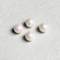 2pcs 8mm "Off-White" No-hole pearl