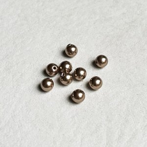 画像1: 4pcs SW 4mm "Bronze" half drilled pearl