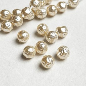 画像1: 10pcs 8mm Off-White baroque glass pearl