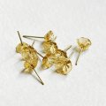 7~8mm glass flower pin "Light Topaz"