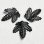 画像1: 2pcs 32x29 Black plastic lacy leaves (1)