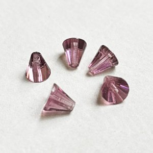 画像1: 8x9 "Lt.Amethyst" faceted cone beads