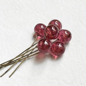 画像1: 9~10.5mm "Pink/Gold" bead pin