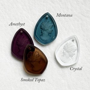 画像3: 22x16 shield intaglio pendant "Crystal"