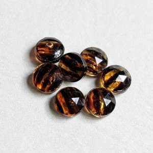 画像2: 8mm Tortoise faceted dome cabochon