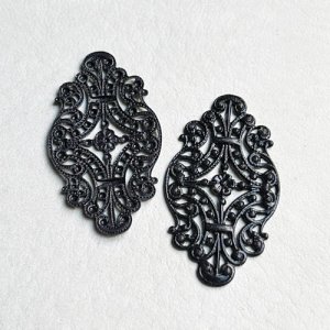 画像1: MB 33x19 floral filigree stamping