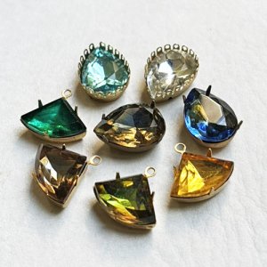 画像4: CZECH 18x13 Fan rhinestone