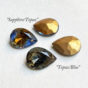 画像2: 18x13 Pear 2-tone rhinestone