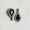 画像2: "Jet/Crystal "teardrop rhinestone charm (2)
