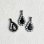 画像1: "Jet/Crystal "teardrop rhinestone charm (1)