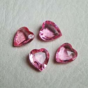 画像1: 2pcs 10×9 heart "Rose"