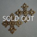 brass 56mm flat cross filigree