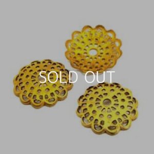 画像1: 2pcs brass 20mm RD dome filigree