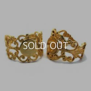 画像1: round setting filigree ring base