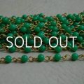 3mm green acrylic beads link chain