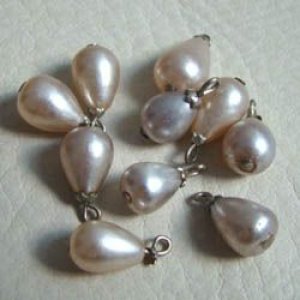 画像2: 8〜9x16 drop pearl with silver cap