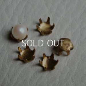 画像1: 4pcs 6mm pearl setting