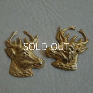 画像1: brass Stag head stamping