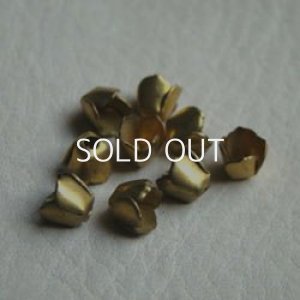 画像1: 2pcs 6×6 brass 4 petal flower