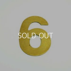 画像1: brass number stamping "6"