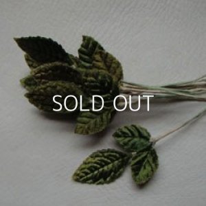 画像1: vintage velvet 3 leaves wire